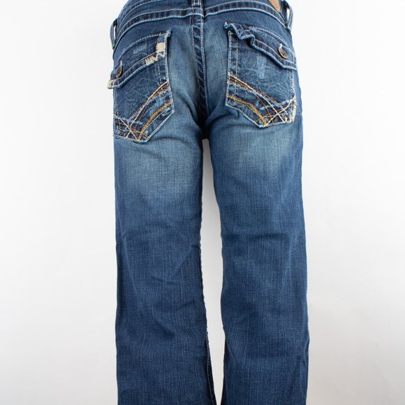 BKE Buckle Lily Stretch Capri 29 X 21 Women's Denim Jeans Thick Stitch - Picture 4 of 12